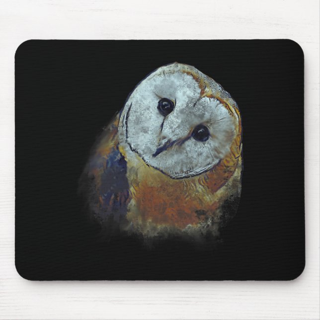 Barn Owl Painting Owl Art  Musmatta (Framsidan)