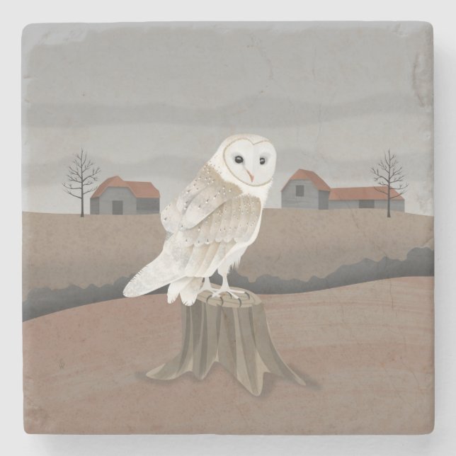 Barn Owl Stenunderlägg (Framsidan)