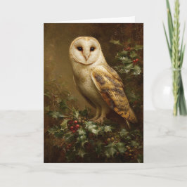 Barn Own Christmas Helgkort