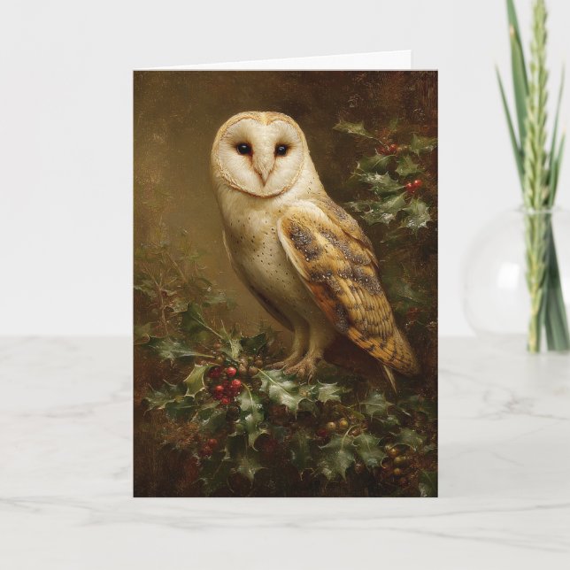 Barn Own Christmas Helgkort (Framsida)