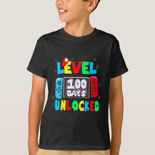 Barn på 100 års skolskjutsnivå 100 dagar t shirt (Framsida)