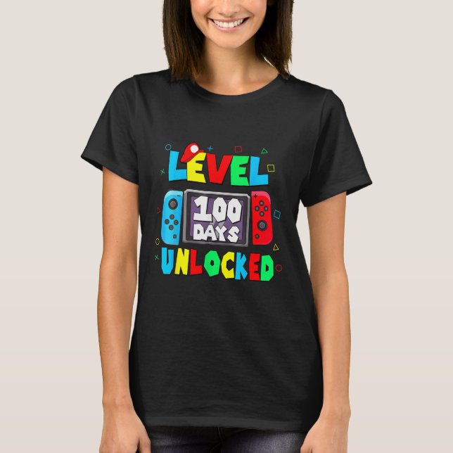 Barn på 100 års skolskjutsnivå 100 dagar t shirt (Framsida)