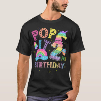 Barn på andra födelsedag 2 års paus party för gir t shirt