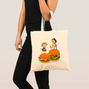 Barn på burgers Food Tote Bag Tygkasse