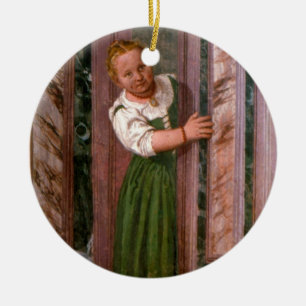 Barn på dörren, från Salaen en Crociera, c.156 Julgransprydnad Keramik