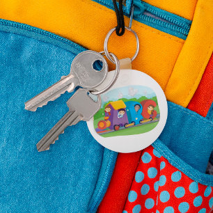 Barn på en alfabet Tåg Nyckelring