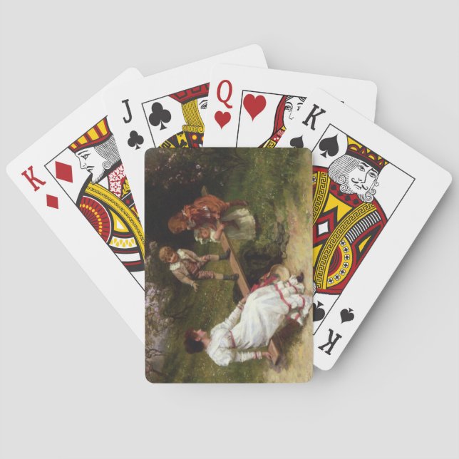 Barn på en Seesaw (av Frederick Morgan) Casinokort (Baksidan)