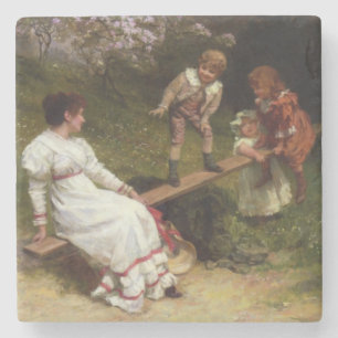 Barn på en Seesaw (av Frederick Morgan) Stenunderlägg