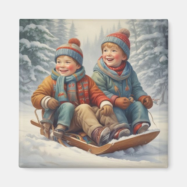 Barn på ett slätt magnet (Framsidan)