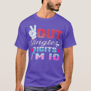 Barn på födelsedagen, ensiffrig Im 10- tidesfärgad T Shirt