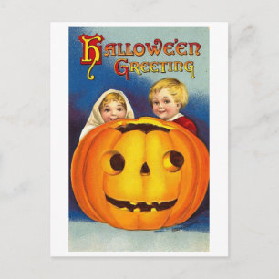 Barn på Halloween Vykort