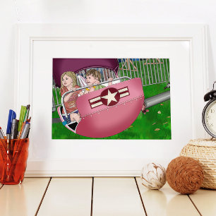 Barn på karnival Whimsical Art Poster