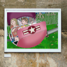 Barn på karnival Whimsical Art Poster