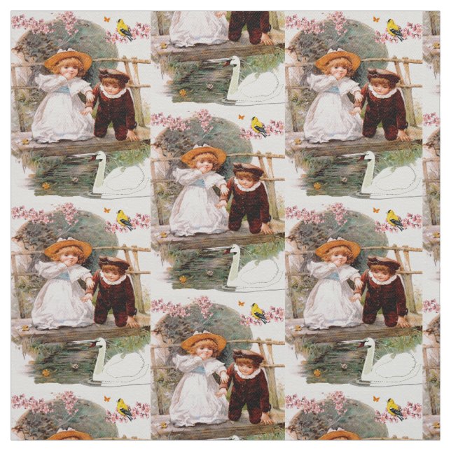 Barn på lek tyg (Provkarta)