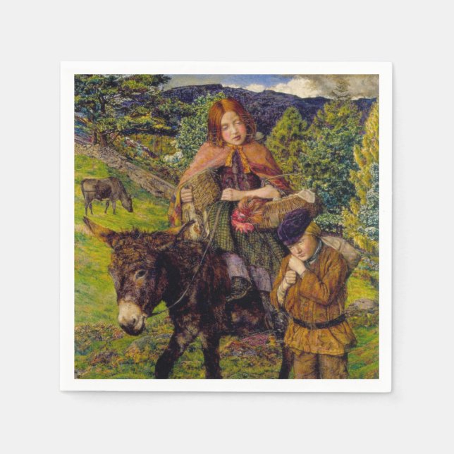 Barn på marknaden (av John Lee) Pappersservett (Framsidan)