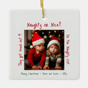 Barn på Naughty List-julen Julgransprydnad Keramik
