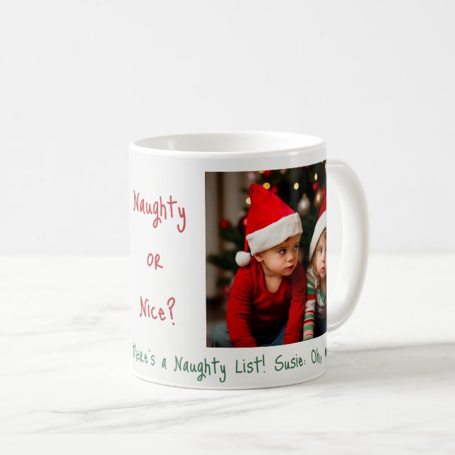 Barn på Naughty List-julen Kaffemugg (Framsida höger)