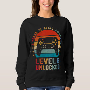 Barn på nivå 6 Olåst videospelare 6e födelsedag T Shirt