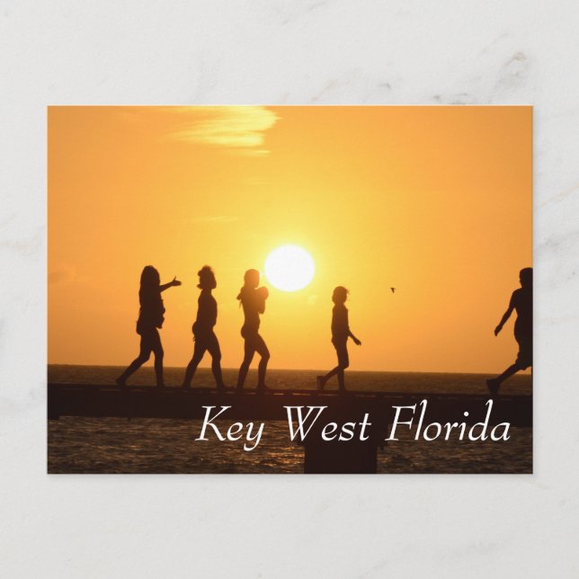 Barn på piren Nyckel Väster Florida Vykort (Framsida)