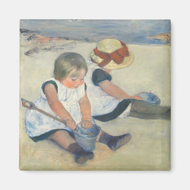 Barn på stranden 1884 magnet (Framsidan)