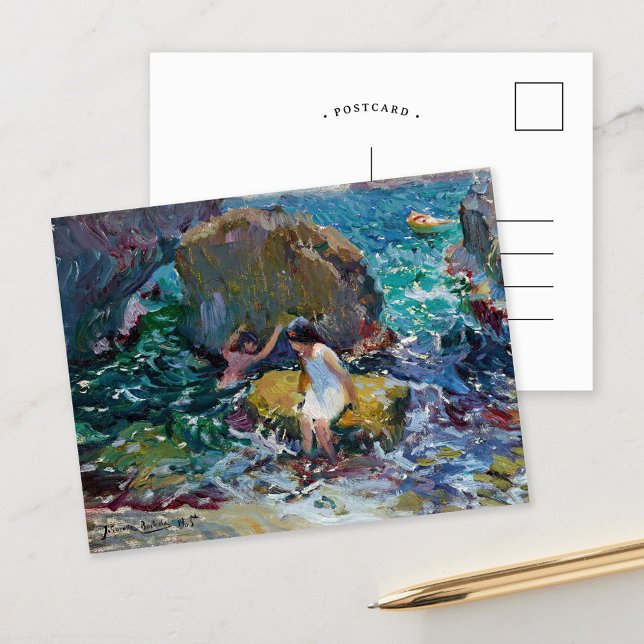 Barn på stranden, Jávea | Joaquín Sorolla Vykort (Skapare uppladdad)