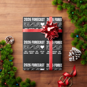 Barn på väg 2026 Förutsägelse Barnkalas Roligt Presentpapper