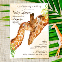 Barn på väg baby giraff och mamma baby shower