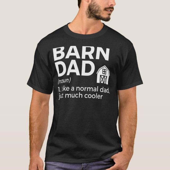 Barn Pappa Definition Horse Riding T Shirt (Framsida)
