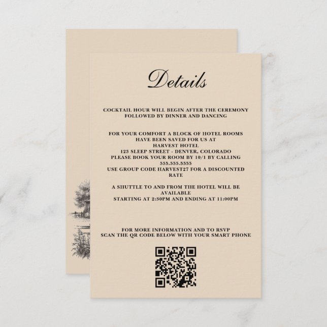 Barn par QR-kod och detaljer Tilläggskort (Fram/baksida)