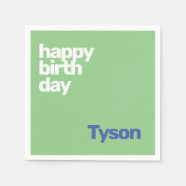 Barn party napkin Grattis på födelsedagen minimal Pappersservett