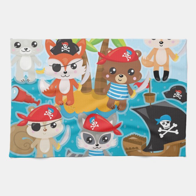 Barn Party Pirat Kitchen Towel Kökshandduk (Horisontell)