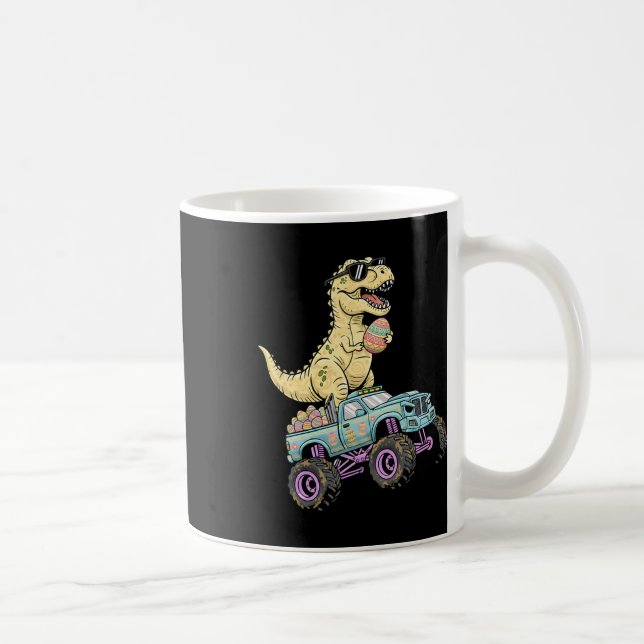 Barn Påsk T Rex Monster Truck Dino Grafisk  Kaffemugg (Höger)