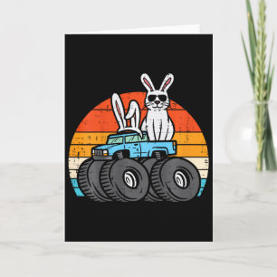 Barn Påskharen Kanin Monster Trucks Retro Pojkar Kort