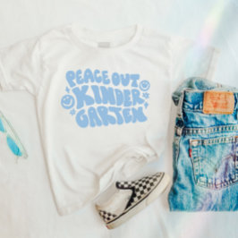 Barn Peace Out Kindergarten T-shirt in Blue