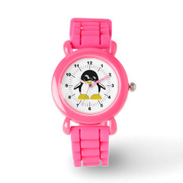 Barn Penguin Rosa Glitter Strap Watch Armbandsur