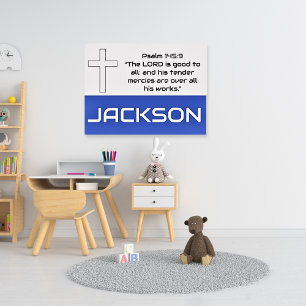 Barn Personlig Blue Grått Biblical Poster