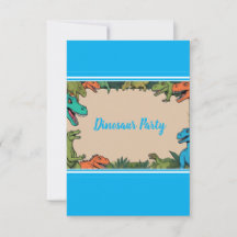 Barn Personlig Dinosaurie Fest Tacksamhetskort