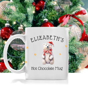 Barn Personlig Jul Polar Bear Cocoa Mugg