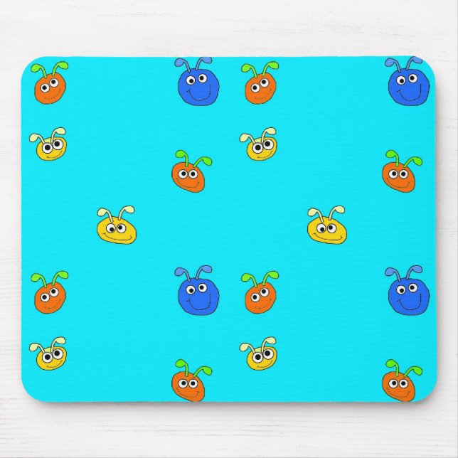 Barn placemat mushyamat Ljusblå Bugs Musmatta (Framsidan)