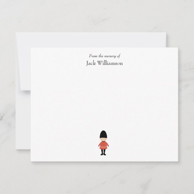 Barn Pojke från Nursery of Anpassningsbar Note Car Anteckningskort (Framsida)