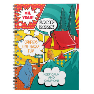 Barn Pop Art Sommarläger Anteckningsbok