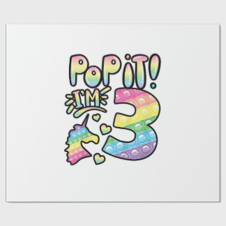 Barn Pop It 3-årsdag Flicka 3 År Gammal Fidget  Presentpapper