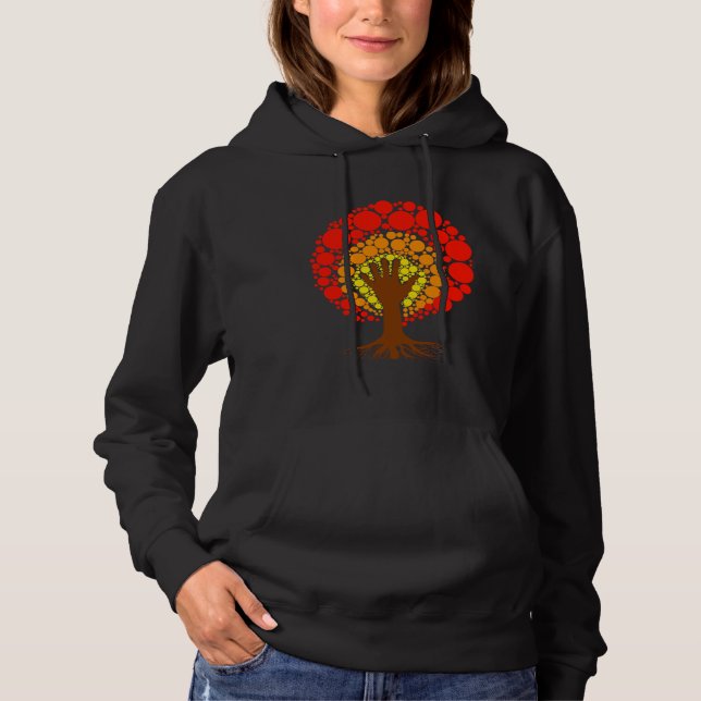 barn Prickig Dag Träd av prickar internationell pr T Shirt (Framsida)