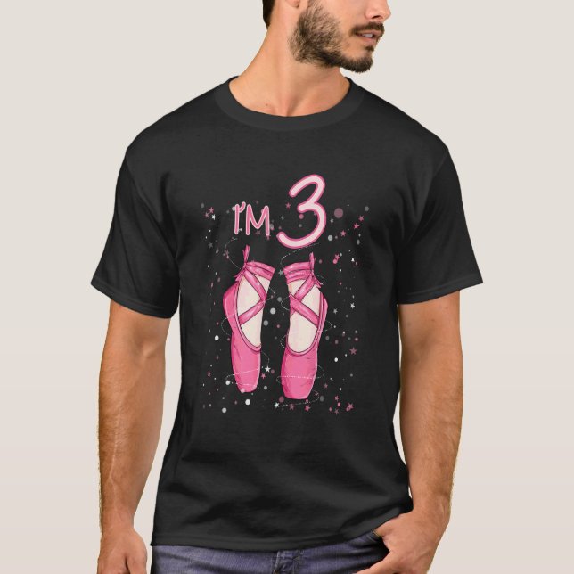 Barn Princess 3:e födelsedagen Jag är 3 år gammal  T Shirt (Framsida)