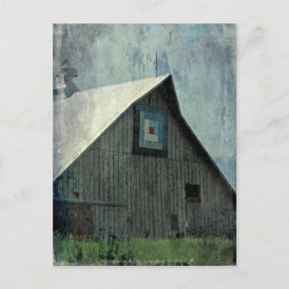 Barn Quilt Grunge Vykort