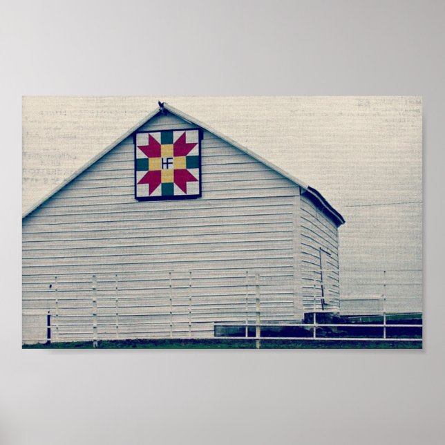 Barn Quilt med Brev Poster (Framsidan)
