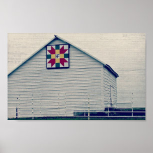 Barn Quilt med Brev Poster