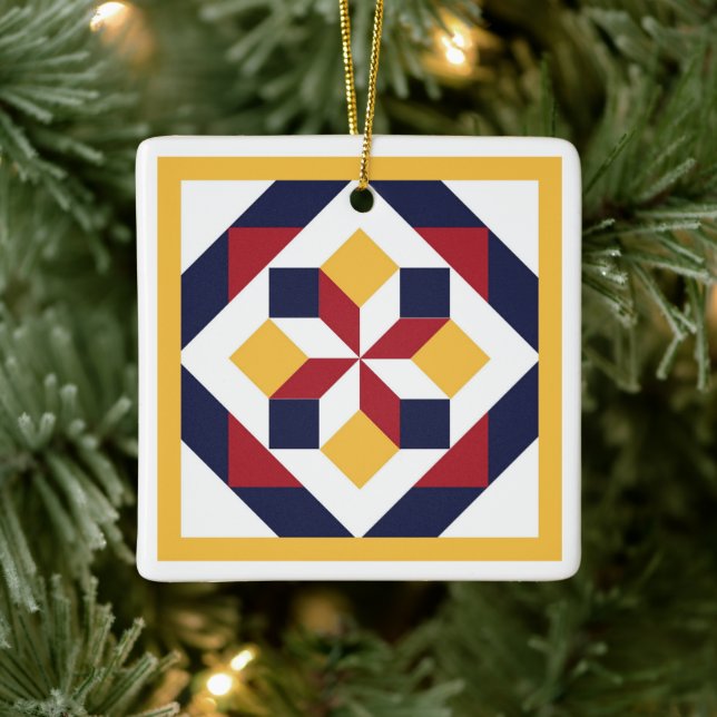 Barn Quilt Ornament (Träd)