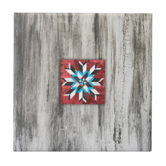 Barn Quilt Star 1 Kakelplatta