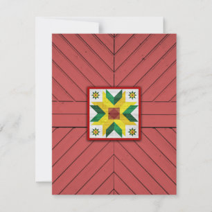 Barn Quilt Star 8 Tack Kort